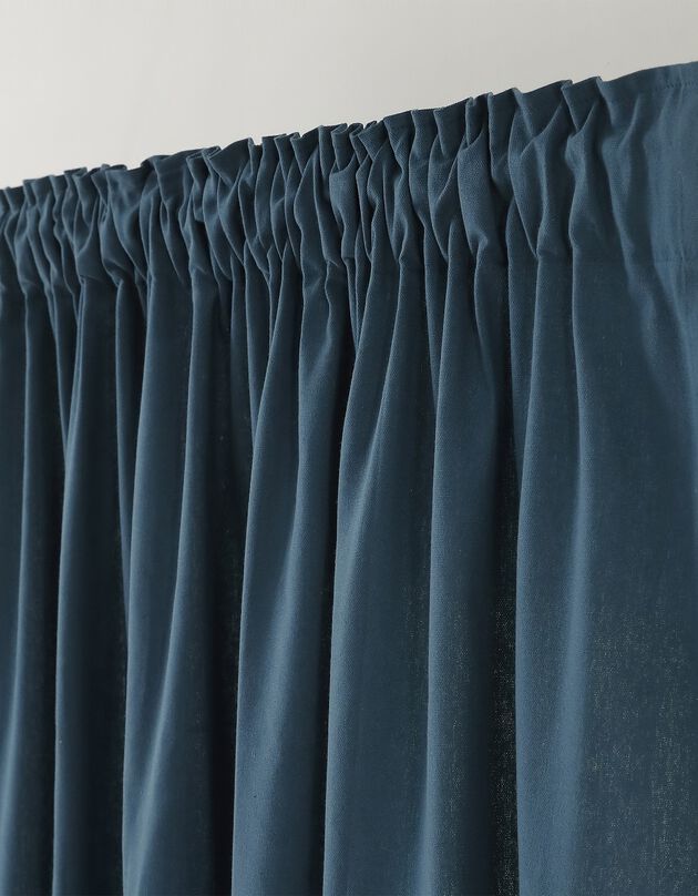 Rideau galon fronceur bachette unie (bleu)