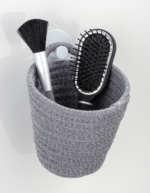 Petit panier de rangement salle de bain (gris)