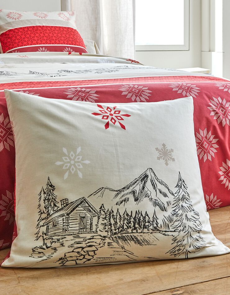 Bedlinnen Montana in flanel (rood)