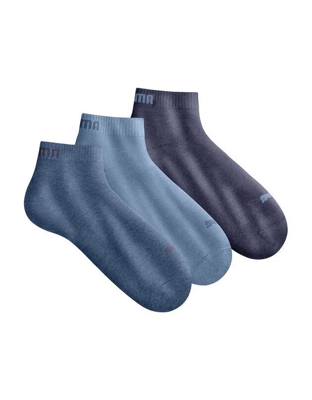 Socquettes - lot de 3 paires bleues, bleu + marine, hi-res
