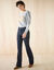 Bootcut jeans, opgestikte zakken (raw)