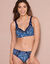 Geborduurde midi-slip in midi-vorm van katoen met bloemprint, Olbia - set van 2 (blauw)