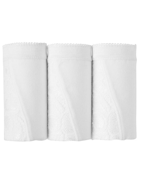 Super maxi slipje met kant - set van 3 (wit)