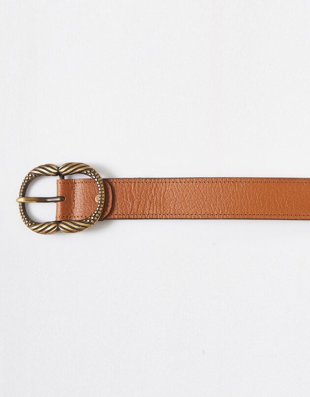 Riem met goudkleurige gesp (karamel)