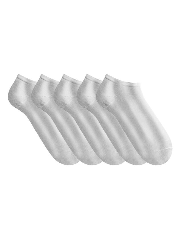 Socquettes sport - lot de 5 paires (blanc)