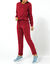 Pantalon jogging, molleton gratt&eacute; (rouge)