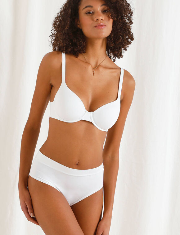 Culotte Hipster microfibre « My fit » effet seconde peau (blanc)
