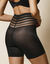Modellerend pantybroekje in tricot en tule - intense steun (zwart)