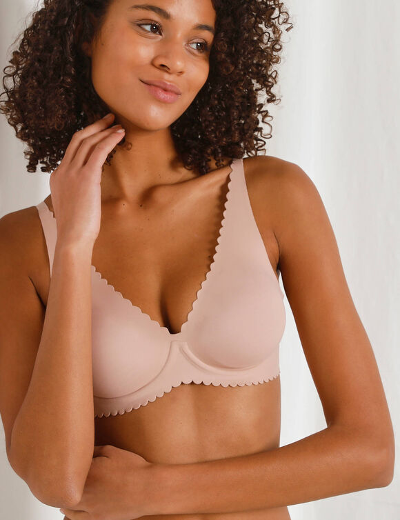 Onzichtbare beha in microvezel Body Touch - met flexibele beugels (huidkleur)