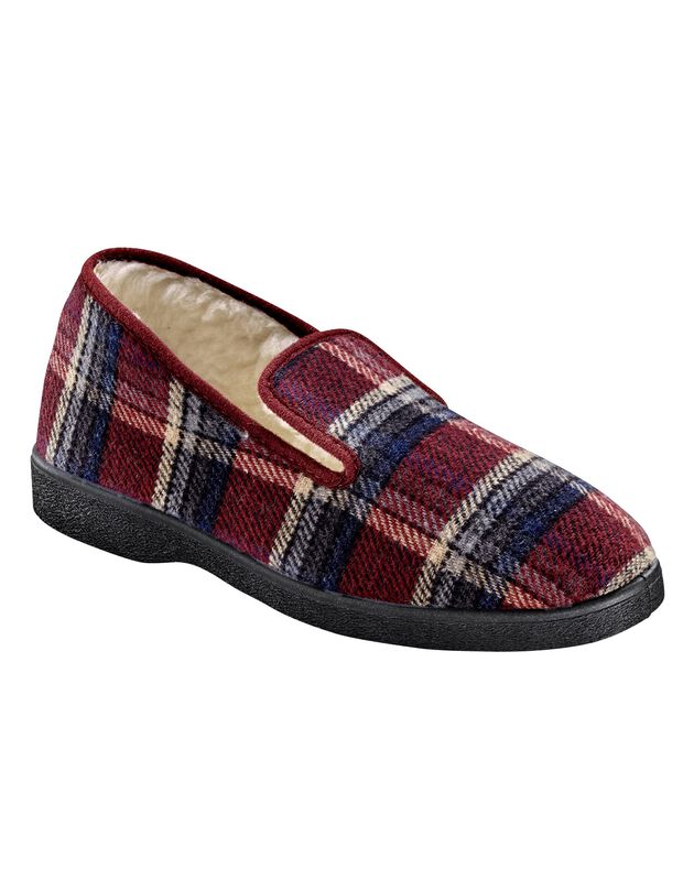 Klassieke pantoffels voor heren - tot maat 47 (bordeaux)