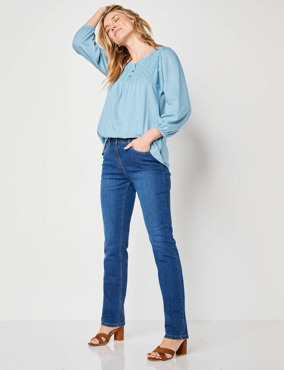 Jean stretch coupe droite (stone)