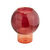 Bolvormige vaas in gekleurd glas, 17 cm hoog (granaatrood)