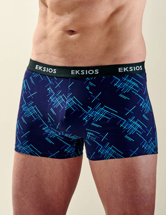 Elastische fantasieshorty - set van 4 (rood + blauw)