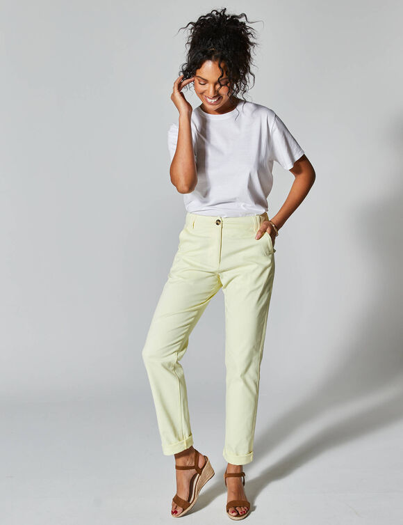 Chino stretchbroek (geel)