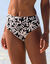 Bedrukte bikinislip met hoge taille Linao (zwart / ecru)