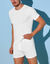 Tee-shirt sous-v&ecirc;tement homme col rond - lot de 6 (blanc)