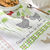 Nappe toile cirée imprimé poules (blanc / vert)