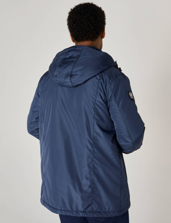 Waterdichte parka met fleece-voering en capuchon (marine)