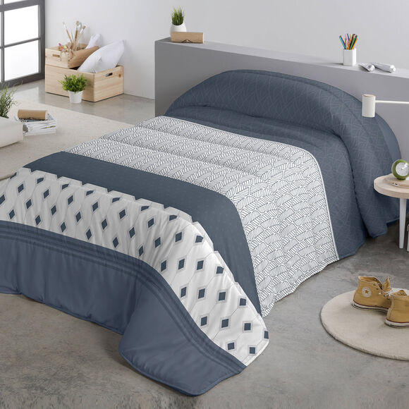 Couette microfibre rayures de motifs 200 g/m&sup2; (bleu)