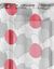 Voilage imprimé cercles rouges - finition oeillets (gris / rouge)