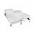 Drap-housse uni sommier articulé flanelle bonnets 26 cm (blanc)