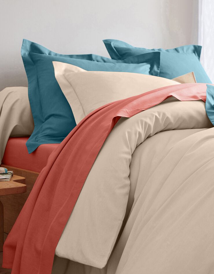Linge de lit uni coton (cèdre)