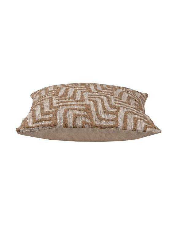 Coussin tissé jacquard graphique  (blanc / naturel)