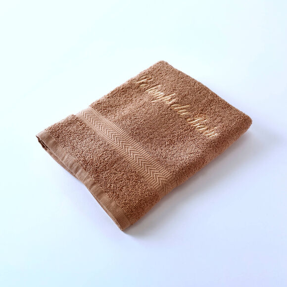 Collection serviettes de bain personnalisables confort moelleux (châtaigne)
