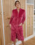Kamerjas met rits in fleecetricot met textuur (framboos)