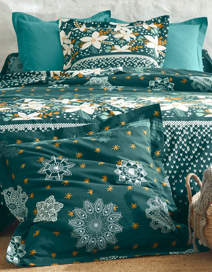 Bedlinnen Sierra in katoen met bloemenprint, groen Bedlinnen Sierra in katoen met bloemenprint, groen, hi-res image number 3