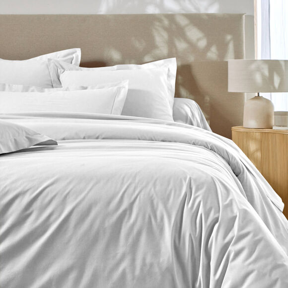 Linge de lit uni - coton bio** (blanc)