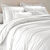 Linge de lit uni coton  (blanc)