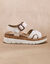 Sandalen met sleehak en riempjes, comfortabele breedte (beige)