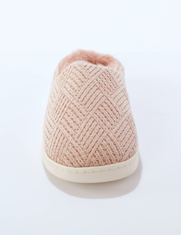 Chaussons forme mule fourrés (roze)