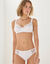 Culotte midi coton dentelle unie Coria - lot de 2 (blanc)