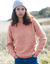 Pull col rond maille anglaise (bois de rose chiné)
