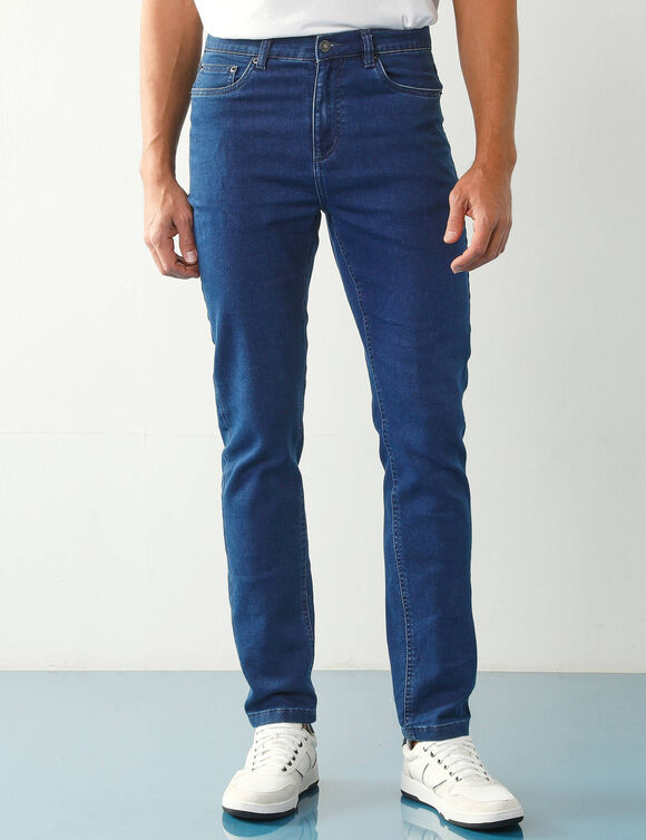 Rechte jeans met 5 zakken, ultrastretch denim - L30 (stone)