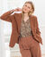 Veste blazer fluide, manches longues (caramel)