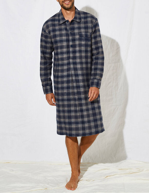 Liquette pyjama pilou carreaux (gris)