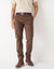 Pantalon chino, gabardine imprimée fantaisie (marron)