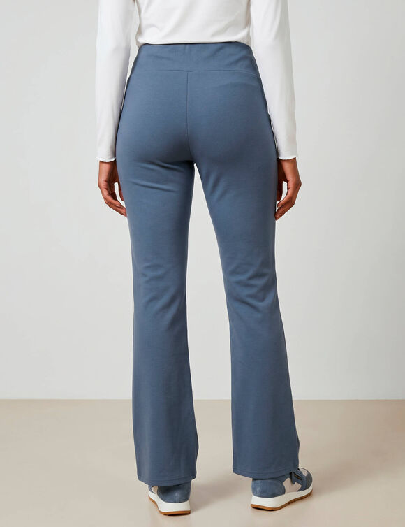 Legging flare taille haute, molleton chaud sp&eacute;cial froid (gris bleut&eacute;)