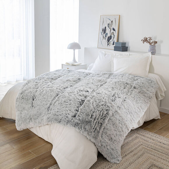 Dekbed van synthetisch bont(**) 600 g/m² (chiné grijs)