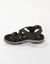 Wandelsandalen met elastische scratchriempjes (zwart)
