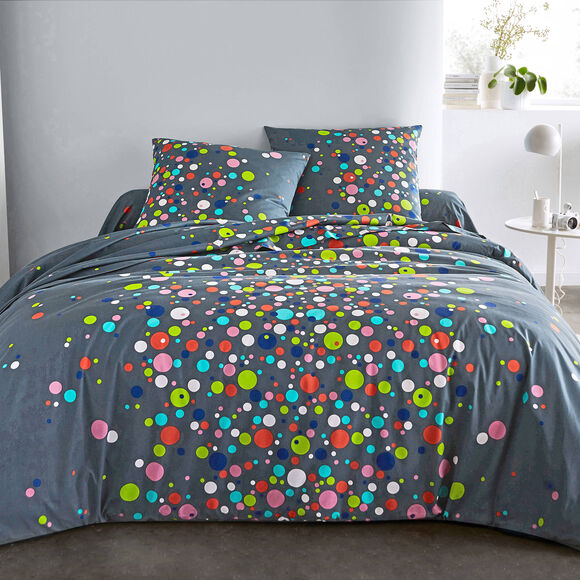 Linge de lit Pétillant coton  (anthracite)
