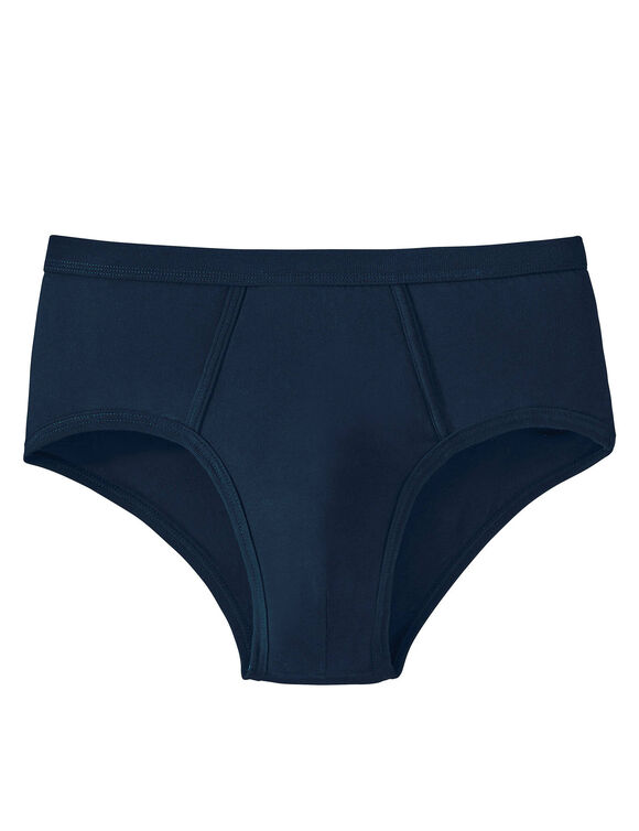 Slip ouvert taille haute uni - lot de 6 (bleu / gris)