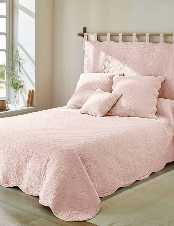 Effen hoofdeinde in katoen, boutisstijl, Cassandre (theeroze)