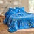 Linge de lit Madère imprimé provençal - en coton  (bleu)
