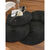Ronde placemats met metallic design - Set van 4 (zwart)
