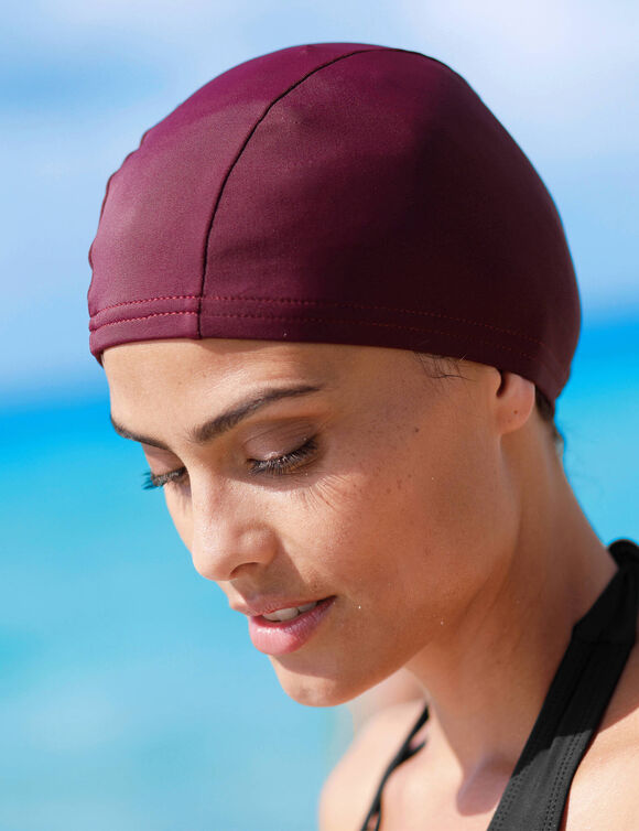 Bonnet de bain spécial piscine (prune)