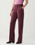 Pantalon &eacute;l&eacute;gant droit, uni (bordeaux)